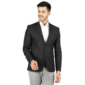 WINTAGE Men's Polyester Cotton Plain Blazer