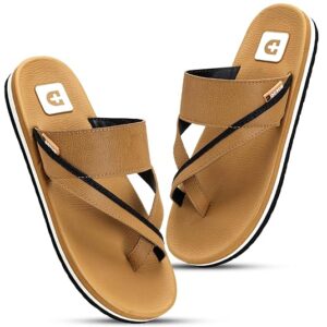 Men?s Comfort Slippers with Cross Strap Design