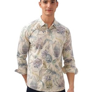 BULLMER Trendy Regular Fit Striped Causal Full Sleeve Shirt for Men