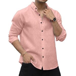 Men's Solid Linen Cotton Shirt | Summer-Regular Fit| Men Stylish Shirt?